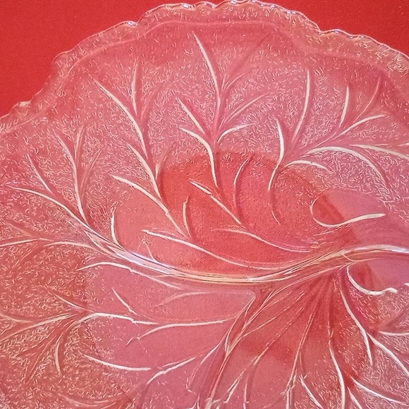 TREE OF LIFE VINTAGE INDIANA SERVING PLATE, CLEAR CUT GLASS - Picture 7 of 7
